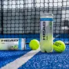 Мяч для падела HEAD Padel Pro+, 540203, уп.3 шт, FIP Approved, войлок,нат.резина,желтый за 933.30 ₽ купить в Владикавказе