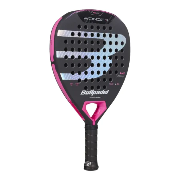 Ракетка для падела BULLPADEL Wonder 27, 497250, для продв.игроков, стекловолокно, карбон, черно-роз за 42&nbsp;969.20 ₽ в Владикавказе