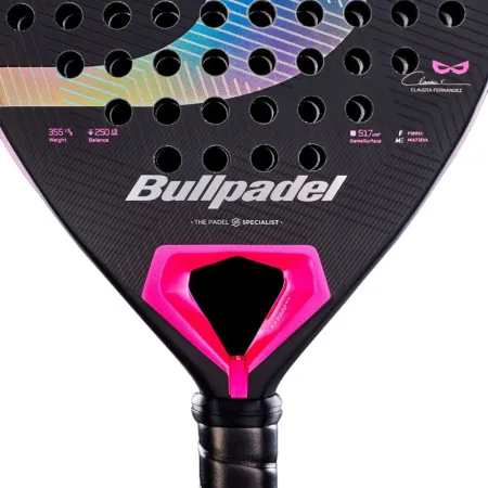 Ракетка для падела BULLPADEL Wonder 27, 497250, для продв.игроков, стекловолокно, карбон, черно-роз за 42&nbsp;969.20 ₽ купить в Владикавказе