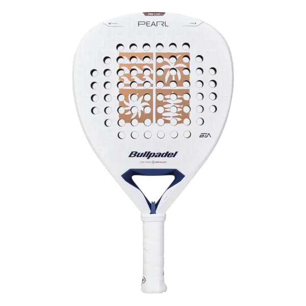 Ракетка для падела BULLPADEL Pearl 27, 497249, для проф-в, стекловолокно,карбон, бело-золотистый за 44&nbsp;319 ₽ в Владикавказе
